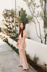 A Blush Pink Maxi Dress