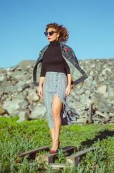FALDA DE CUADROS ASIMÉTRICA / FASHION