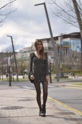 Polka dotted jumpsuit
