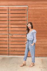 A Blue Pants Look for Spring
