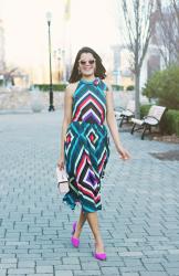 Lookbook : Bold, Colorful Graphic Stripe Dress