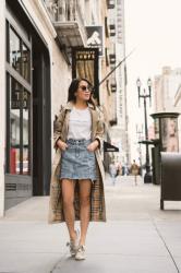Casual in the City :: White sneakers & Trench coat