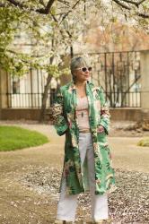 Pale Green Duster Kimono