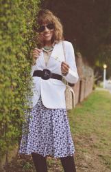 Monday Work Outfit - My Weekend Floral Skirt Styled For The Office 