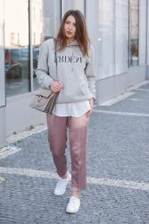 satin trousers