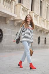 Stripes with red touch