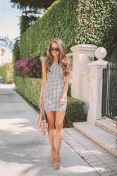 Gingham Dress in Palm Beach