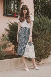 French Fashion and Floral Midi Skirts + Link Up