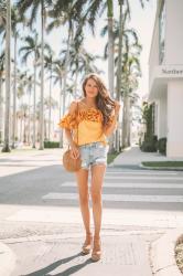 Marigold Ruffle Top