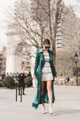Spring Textures :: Silk trench & Lace dress
