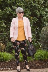 Blush Blazer and Floral Pants