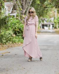 Dusty Rose Spring Maxi Dress