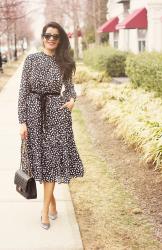 Lookbook: Black And White Polka Dot Dress