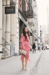 Shades of Blush :: Pink dress & Nude sandals