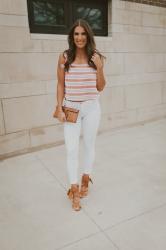 Stripe Bow Top