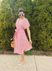 Spring / Summer Must Have - Striped Linen Midi Dress