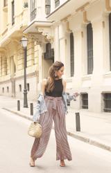 Striped Palazzo Trousers