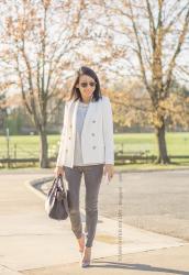 "Fancy" White Blazer