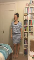 Blue Stripes (Hush V Neck Tara Dress)