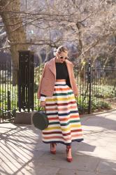 SPRING STRIPES // CAROLINA HERRERA SKIRT