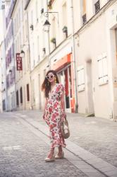 Robe longue à fleurs – Elodie in Paris