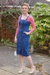 Denim Dress and Red | Classic Casual Style over 40