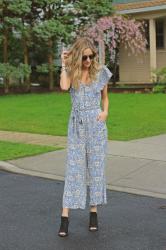 FLORAL JUMPSUIT FOR SPRING + LINK UP