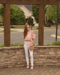 Turning Heads Linkup – Pink Gingham with White Denim
