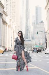 Spring Day Date Outfit :: Long dress & Red sandals