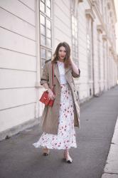 Trench coat special: flower skirt