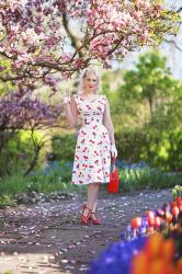Cherries & Blossoms || Miss Retro Chic at Conservatory Garden