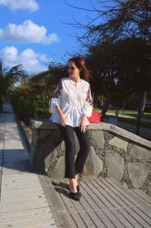 BLUSA BORDADOS DE ZARA