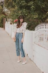 Floral Top + Fun Denim for Spring