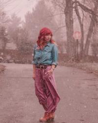 Pink Wide Leg Pants & Chambray Shirt: Fashion As Therapy