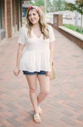 Peplum Top + Head Scarf