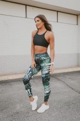 Weekly Workout Routine: Palm Print Leggings