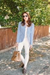 Gingham Blazer