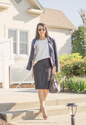 Black & White in an Eyelash Pencil Skirt