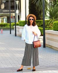 Black & White Striped  CULOTTES
