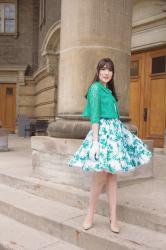 Green Floral Dress 