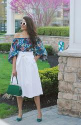 Lookbook : Eva Mendes Paper Bag Waist Skirt