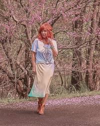 Tie Dye Silk Dress & Graphic Tee: Of Dresses & Memories