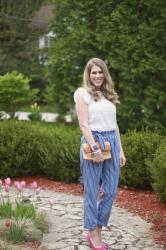 Paper Bag Pants and Eyelet Top & Confident Twosday Linkup