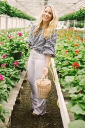 Southern Charm: Gingham & White Flares