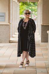 Black & White Flowy Cardigan with Eva Trends