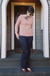 Stripes + polka dots in red, white, and blue