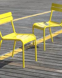 Yellow Metal Outdoor Chairs