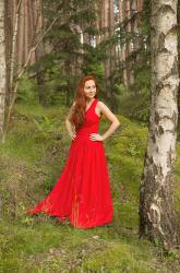 Long Red Dress