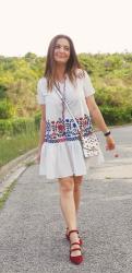 Vestido blanco con bordados