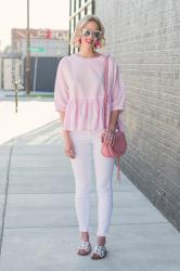 Pink Peplum Top